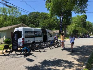 eBike Central in Charlotte NC attending the Open Streets 704 event