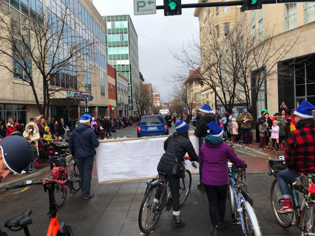 eBike Central in the Durham NC Holiday Parade